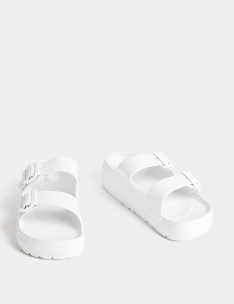Buckle Flatform Sliders M S Collection M S