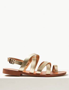 Buckle Strappy Loop Sandals Image 2 of 5