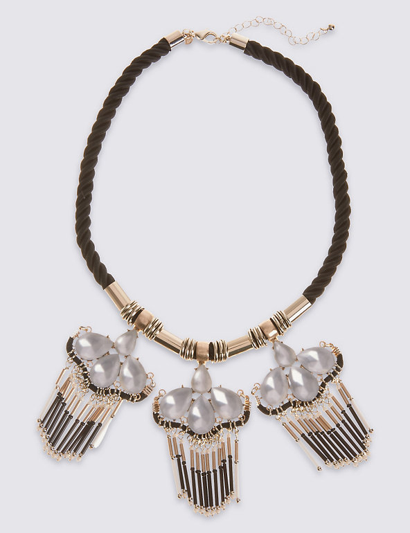 Bugle Pearl Collar Necklace Image 1 of 2