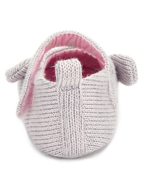 Bunny Knitted Pram Shoes Image 2 of 5