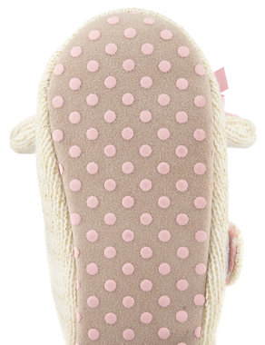 Bunny Knitted Slippers Image 2 of 3