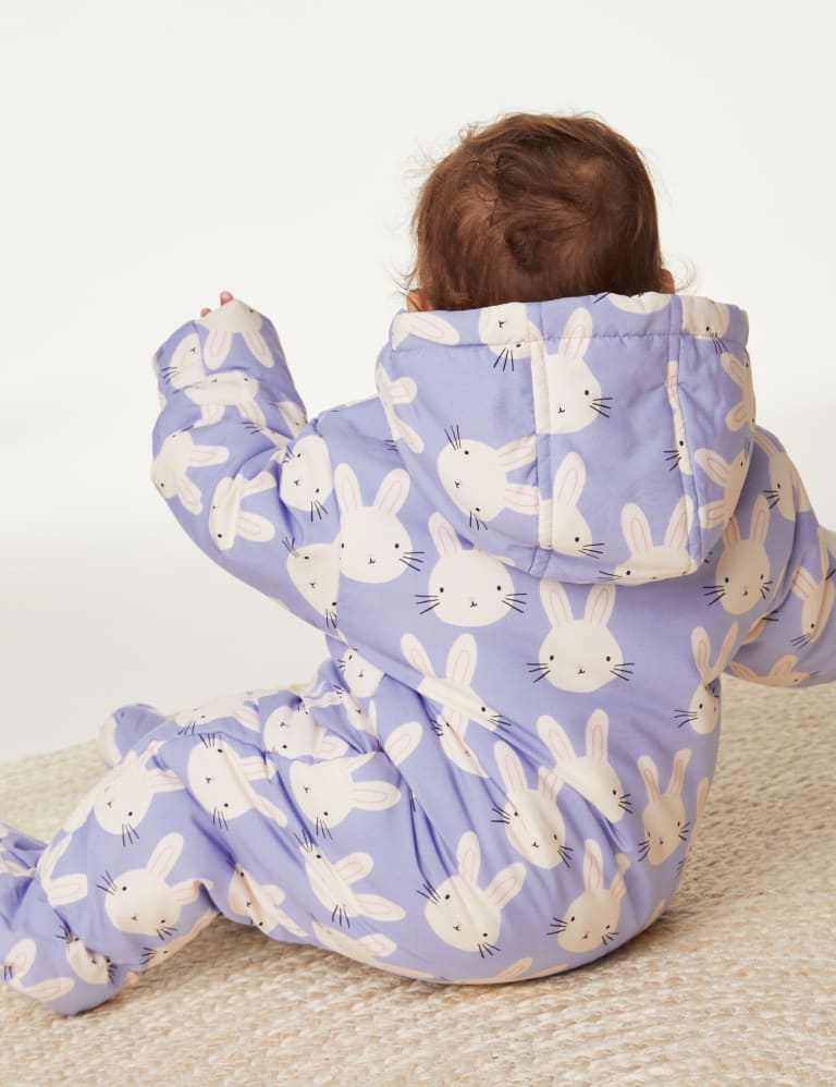 Bunny Print Snowsuit 0 3 Yrs