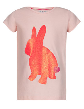 Bunny Print T-Shirt with StayNEW™ (1-7 Years) Image 2 of 6