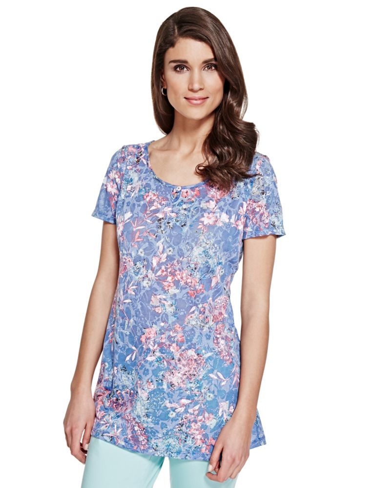 Burnout Floral Tunic 1 of 5