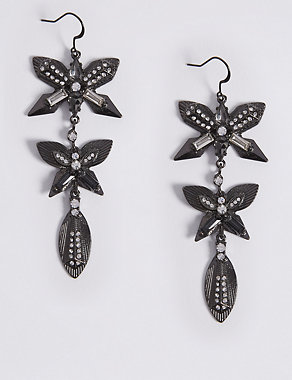 Butterfly Chain Drop Earrings Image 2 of 3