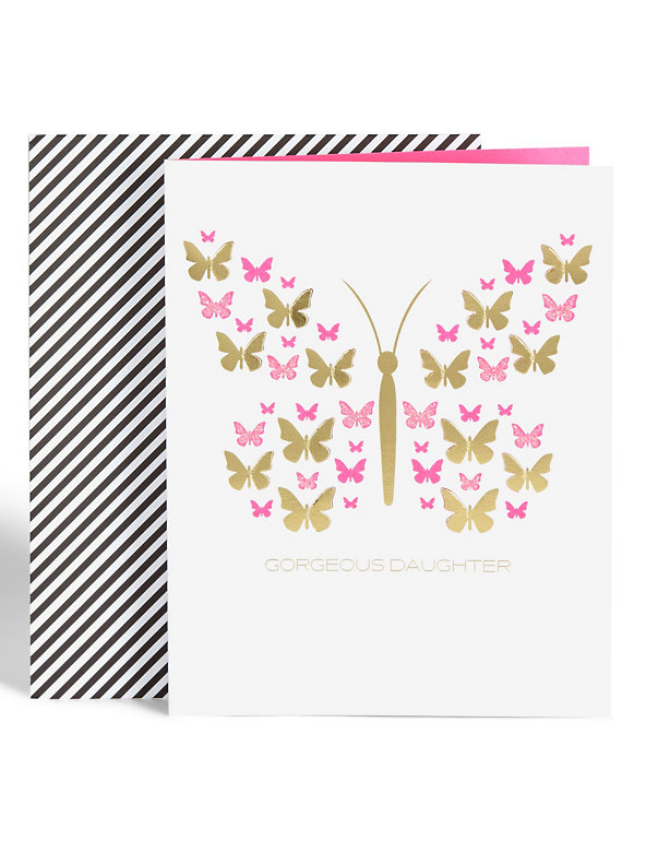 Butterfly Daughter Birthday Card Image 1 of 2