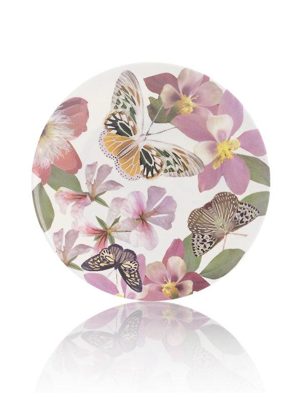 Butterfly Floral Dinner Plate Image 1 of 2