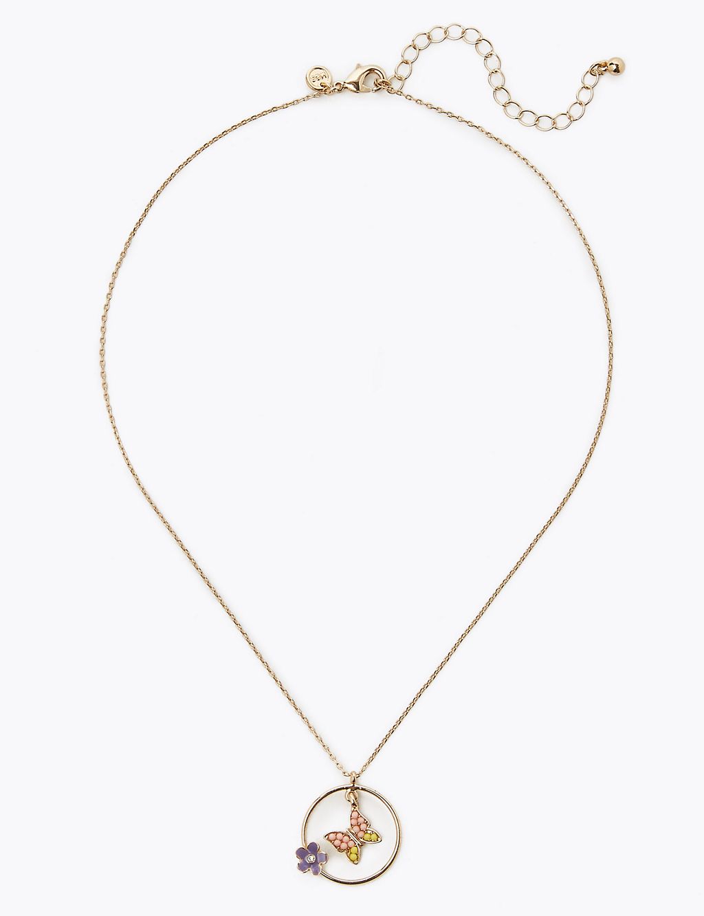 Butterfly Hoop Necklace | M&S Collection | M&S