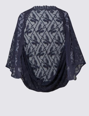 Butterfly Lace Cocoon Wrap Indigo Collection M&S