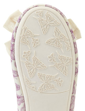 Butterfly Print Ballerina Slippers Image 2 of 5