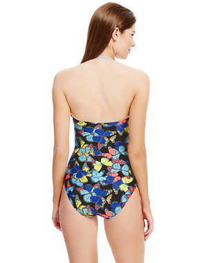 Butterfly Print Bandeau Swimsuit Image 2 of 4