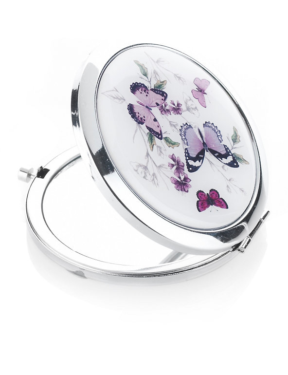 Butterfly Print Compact Mirror Image 1 of 1