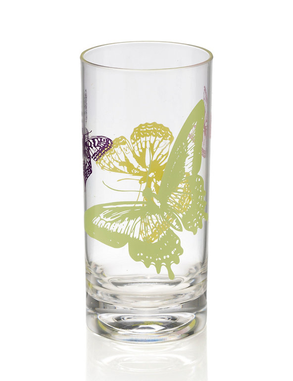 Butterfly Print Hi Ball Glass Image 1 of 1