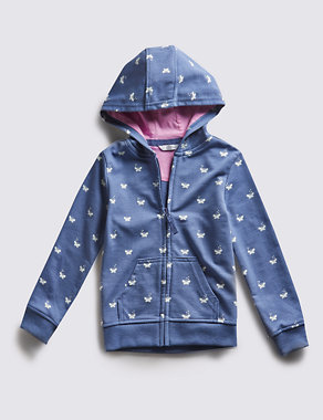 Butterfly Print Hooded Top (1-7 Years) Image 2 of 3