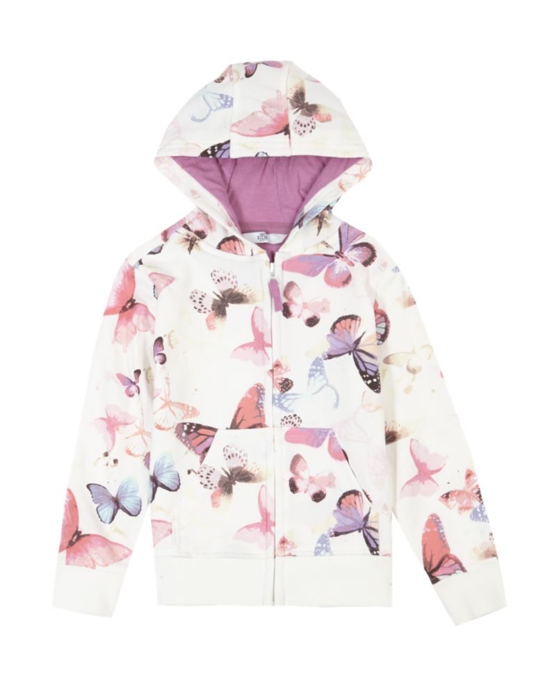 Butterfly Print Hooded Top (1-7 Years) 2 of 3