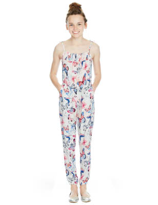 butterfly print jumpsuit