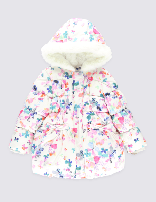 Butterfly Print Padded Coat With Stormwear 1 7 Years M S