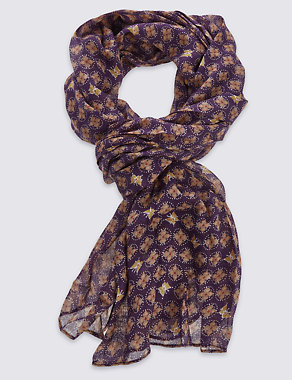 Butterfly Print Scarf Image 2 of 4