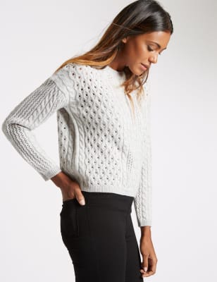 Marks and spencer cable knit clearance jumper