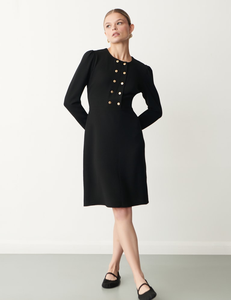 Fitted button dress top
