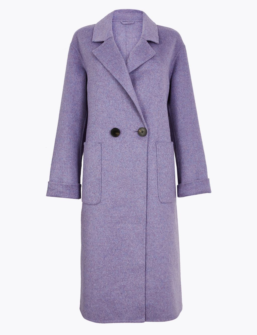 Button Detailed Double Breasted Overcoat | M&S Collection | M&S