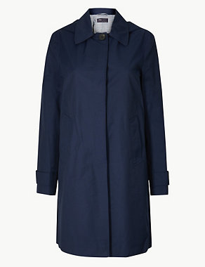 Button Detailed Hooded Longline Coat Image 2 of 5