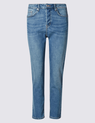 marks and spencer mid rise straight leg jeans