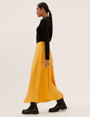 Button Front Maxi A-Line Skirt | M&S Collection | M&S