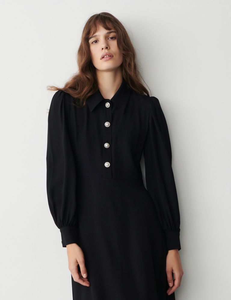 Button Front Midi Waisted Dress | Finery London | M&S