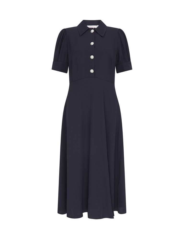 Buy Button Front Midi Waisted Dress | Finery London | M&S