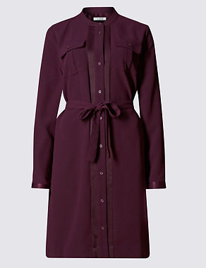 Button Through Belted Shirt Dress Image 2 of 4