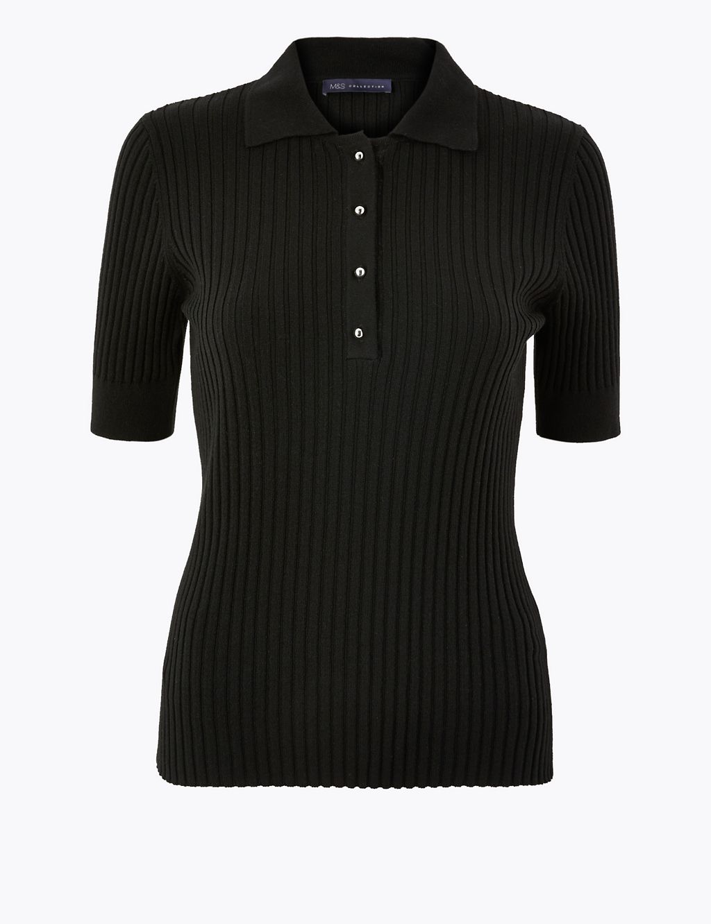 Button Up Polo Knitted Top 1 of 4