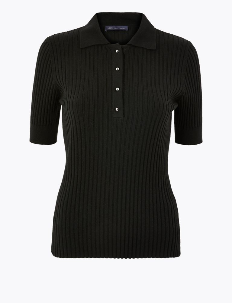 Button Up Polo Knitted Top 2 of 4