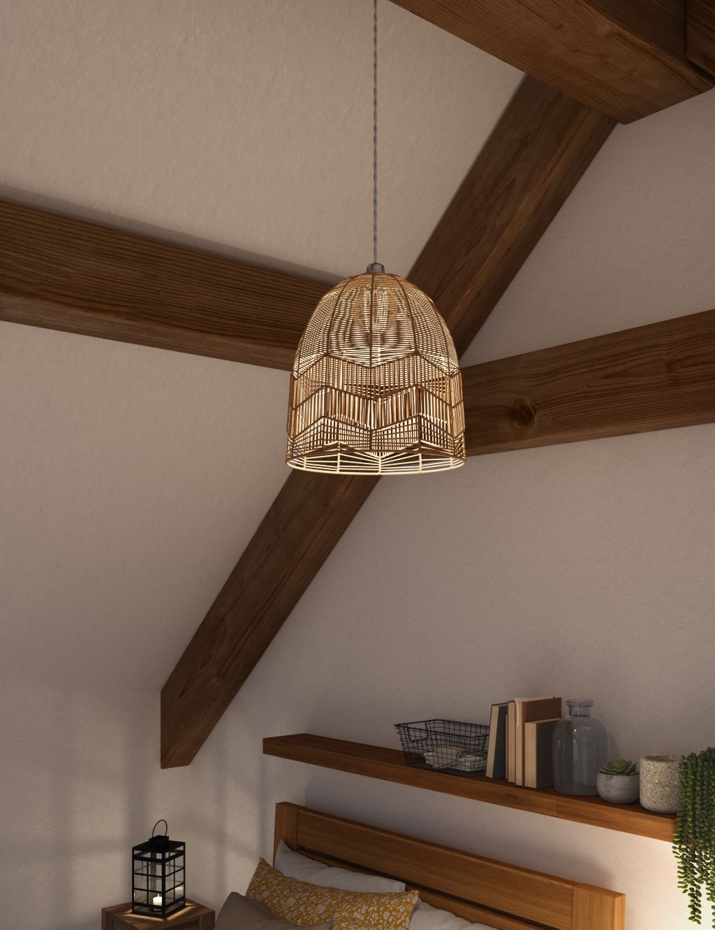 Rattan Ceiling Lamp Shade image 2