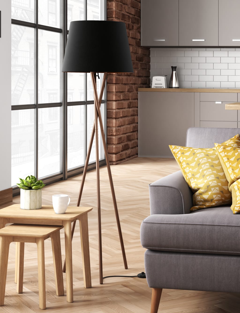 Alexa Tripod Floor Lamp image 2