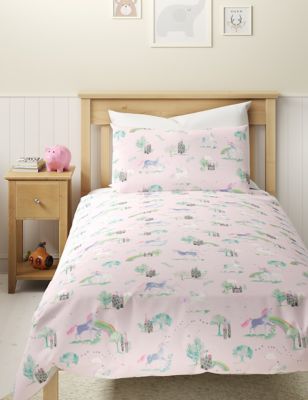 Pure Cotton Unicorn Bedding Set - Pink Mix, Pink Mix