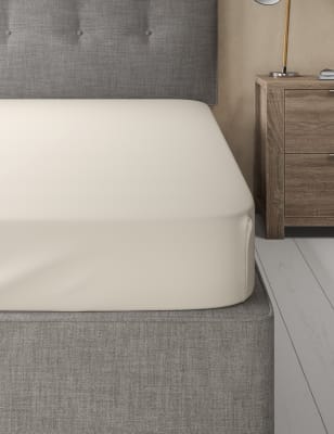 

M&S Collection Comfortably Cool Lyocell Rich Fitted Sheet - Cream, Cream