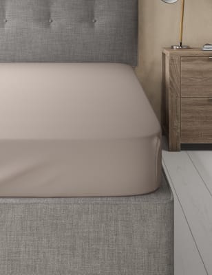 

M&S Collection Comfortably Cool Lyocell Rich Fitted Sheet - Taupe, Taupe