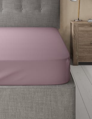 

M&S Collection Comfortably Cool Lyocell Rich Fitted Sheet - Light Mauve, Light Mauve