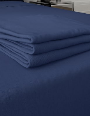 

M&S Collection Comfortably Cool Lyocell Rich Flat Sheet - Navy, Navy