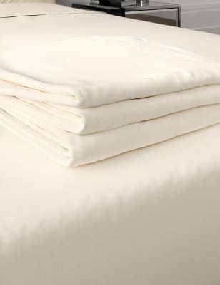 

M&S Collection Comfortably Cool Lyocell Rich Flat Sheet - Cream, Cream