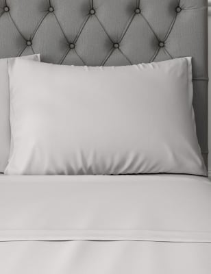 M&S 2pk Comfortably Cool Lyocell Rich Pillowcases - Light Grey, Light Grey,Powder Blue,Light Mauve,C