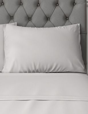 M&S 2pk Comfortably Cool Lyocell Rich Pillowcases - Light Grey, Light Grey,Powder Blue,Light Mauve,C