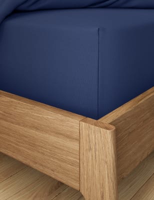 

M&S Collection Angenehm kühles, extra tief geschnittenes Spannbettlaken mit hohem Lyocell-Anteil - Navy, Navy