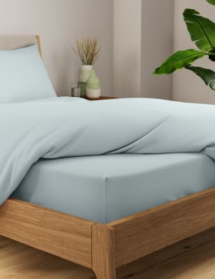 

M&S Collection Egyptian Cotton 230 Thread Count Deep Fitted Sheet - Light Duck Egg, Light Duck Egg