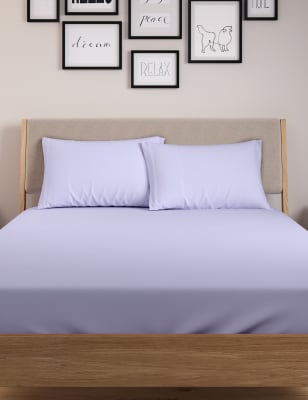

Sábana bajera profunda y funda de almohada de algodón - Dusted Lilac, Dusted Lilac