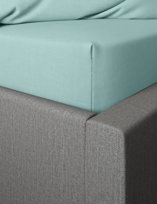 

M&S Collection Cotton Rich Percale Deep Fitted Sheet - Aqua, Aqua