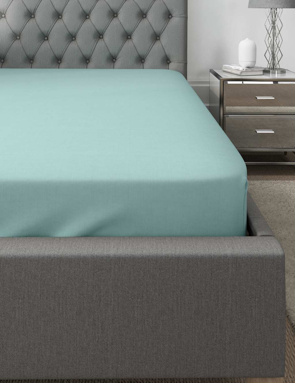 Cotton Rich Percale Deep Fitted Sheet image 2