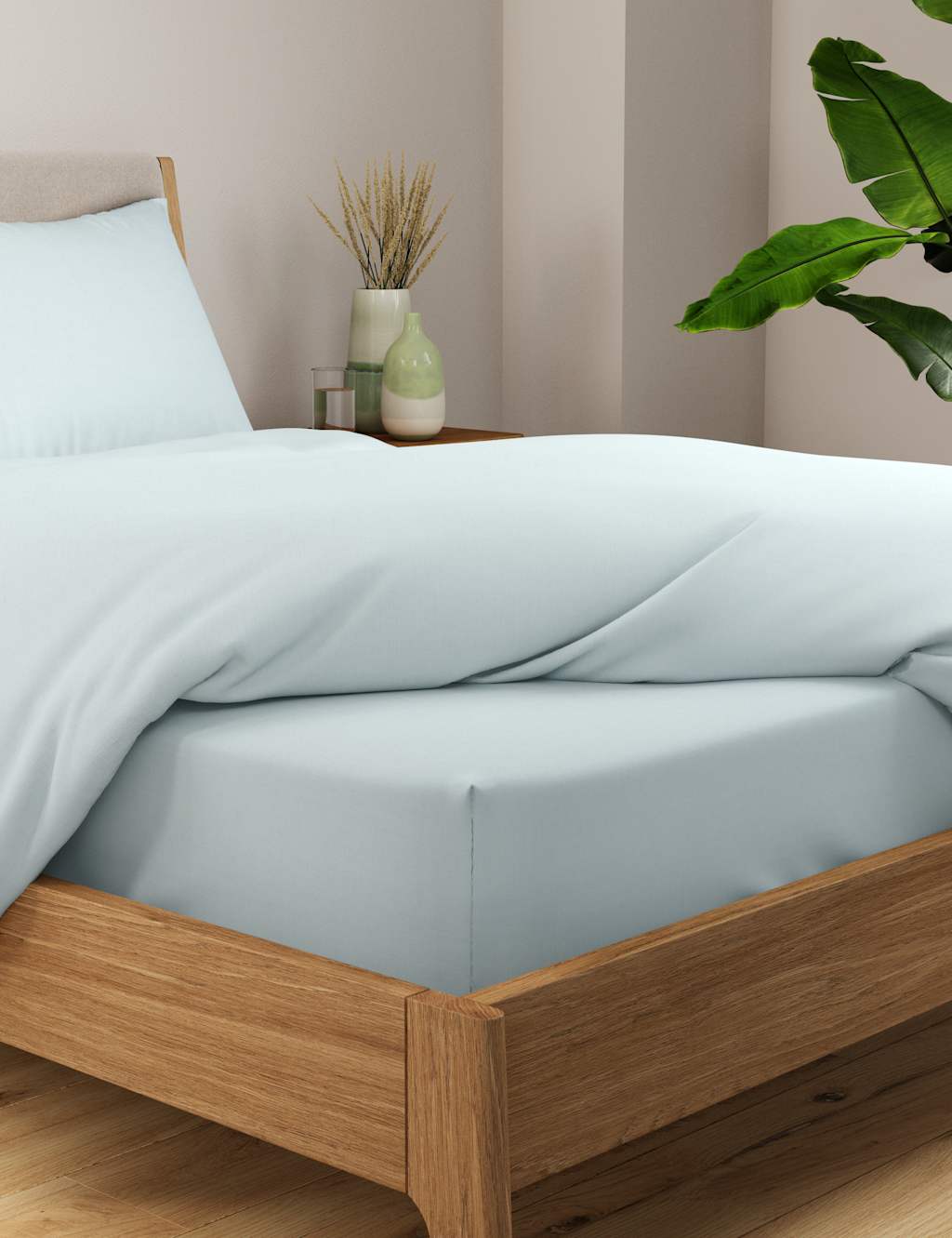 Cotton Rich Percale Deep Fitted Sheet image 1