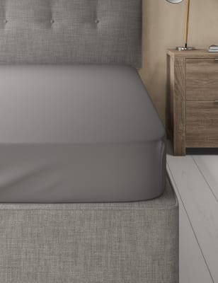 

M&S Collection Cotton Rich Percale Fitted Sheet - Dove, Dove